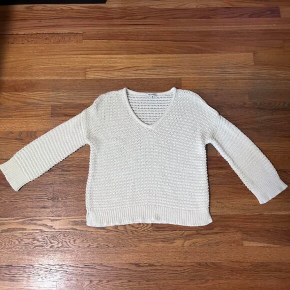 Madewell Women's White and Cream Jumper - Picture 1 of 4
